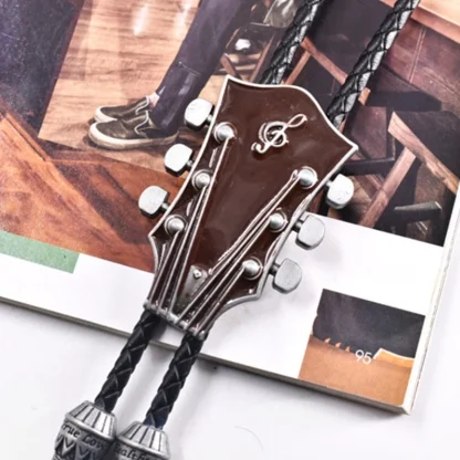 Guitar Pendant Bolo Tie - Image 2